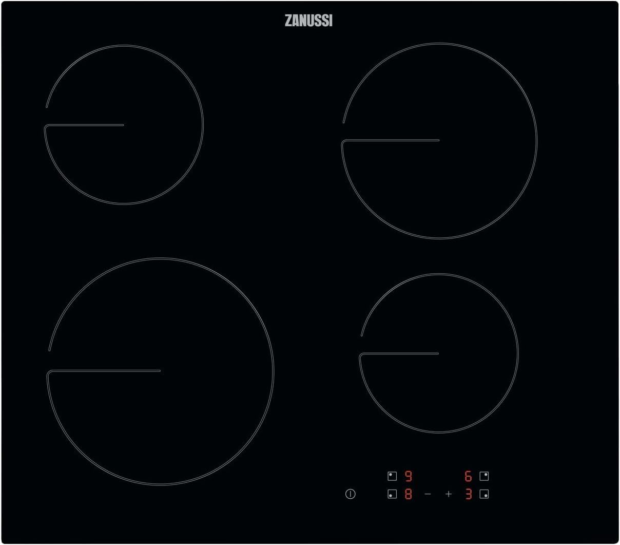 Zanussi ZPV2000BXA Built In Electric Single Oven and Ceramic Hob Pack, 58 Litre Capacity, Multifunctional Oven, Grease - proof Enamel Coating, 64cm, Stainless Steel / Black, [Energy Class A] - Amazing Gadgets Outlet