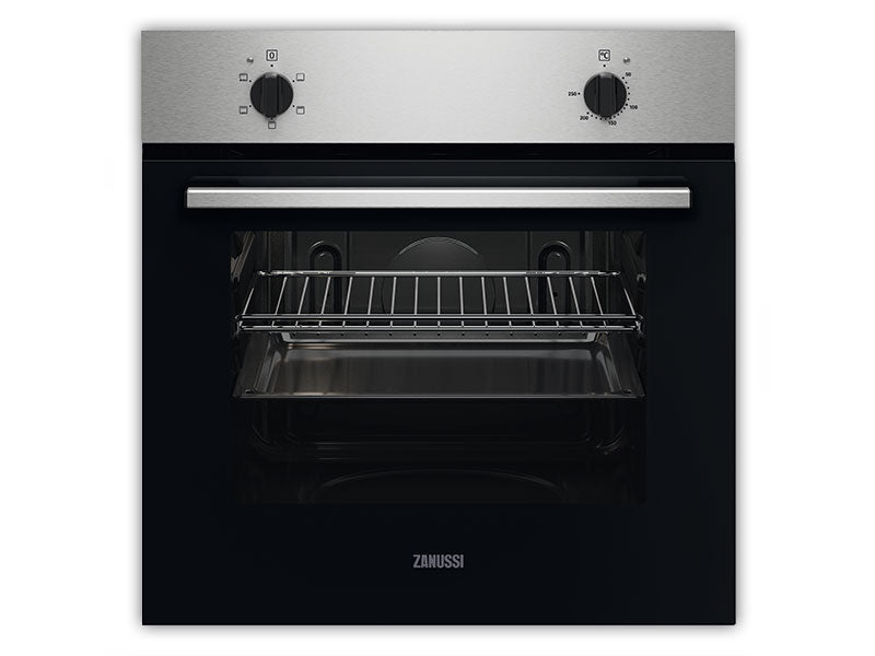 Zanussi ZPV2000BXA Built In Electric Single Oven and Ceramic Hob Pack, 58 Litre Capacity, Multifunctional Oven, Grease - proof Enamel Coating, 64cm, Stainless Steel / Black, [Energy Class A] - Amazing Gadgets Outlet