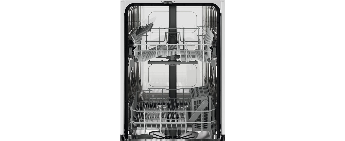 Zanussi ZSLN1211 Fully Integrated Slimline Dishwasher, AirDry Technology, 9 Place Settings, 5 Progammes, 45cm, Adjustable Upper Basket, 49dB, Stainless Steel [Energy Class F] - Amazing Gadgets Outlet