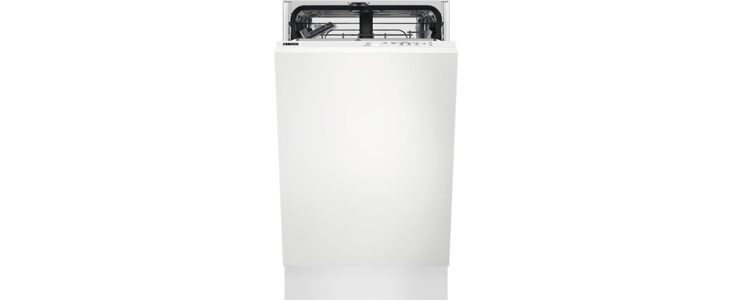 Zanussi ZSLN1211 Fully Integrated Slimline Dishwasher, AirDry Technology, 9 Place Settings, 5 Progammes, 45cm, Adjustable Upper Basket, 49dB, Stainless Steel [Energy Class F] - Amazing Gadgets Outlet