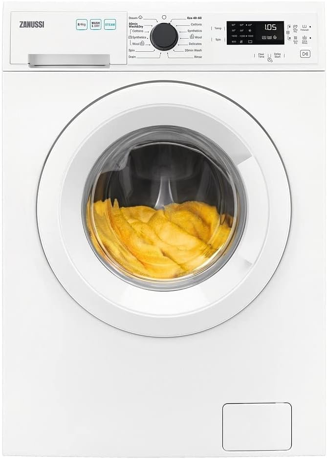 Zanussi ZWF942E3PW Washing Machine, 9kg load, 1400rpm Spin, AutoAdjust Function, Eco - Cycles Saves Energy, CleanBoost Steam Care, Quick Wash, White - Amazing Gadgets Outlet