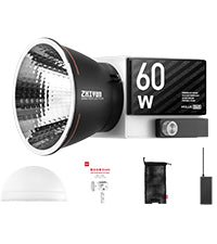 Zhiyun Molus G60 60W LED Video Light CCT 2700K~6500K, CRI?96 TLCI?97 ZY Mount Manual and App Control Continuous Lighting for Photography, Studio Video Lighting, YouTube, Vlog, Live Stream, etc - Amazing Gadgets Outlet