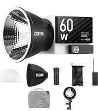 Zhiyun Molus G60 60W LED Video Light CCT 2700K~6500K, CRI?96 TLCI?97 ZY Mount Manual and App Control Continuous Lighting for Photography, Studio Video Lighting, YouTube, Vlog, Live Stream, etc - Amazing Gadgets Outlet