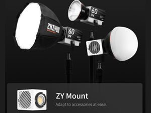 Zhiyun Molus G60 60W LED Video Light CCT 2700K~6500K, CRI?96 TLCI?97 ZY Mount Manual and App Control Continuous Lighting for Photography, Studio Video Lighting, YouTube, Vlog, Live Stream, etc - Amazing Gadgets Outlet