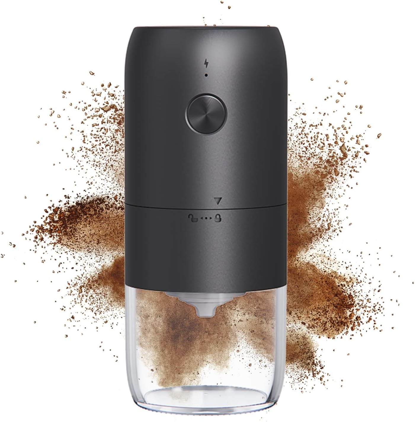 ZiaWorld Electric Portable Coffee Grinder, Compact Burr Automatic Coffee Bean Grinder, Coarseness Adjustment. USB Rechargeable, Multi Grind, Simple Operation, Includes USB - C Charger, Brush - Amazing Gadgets Outlet