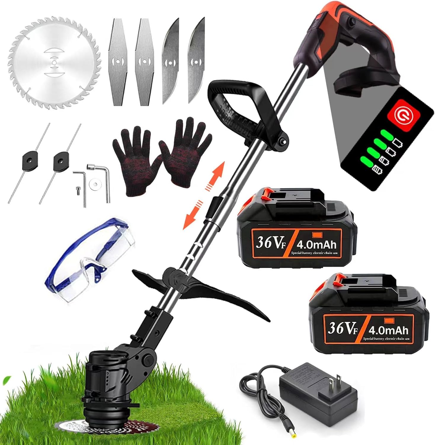 ZJS Blade Accessories (Electric Brush Cutter 24 V Electric Strimmer Should Be Purchased Separately) Metal Blade Accessories Used for Battery Powered Brush Cutter - Amazing Gadgets Outlet