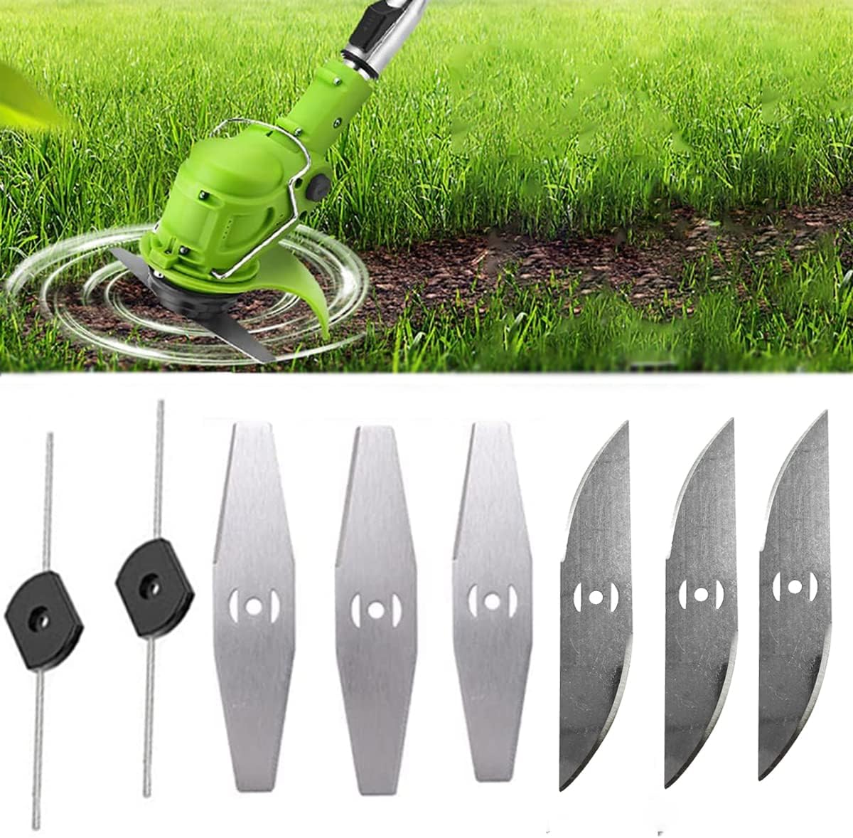 ZJS Blade Accessories (Electric Brush Cutter 24 V Electric Strimmer Should Be Purchased Separately) Metal Blade Accessories Used for Battery Powered Brush Cutter - Amazing Gadgets Outlet