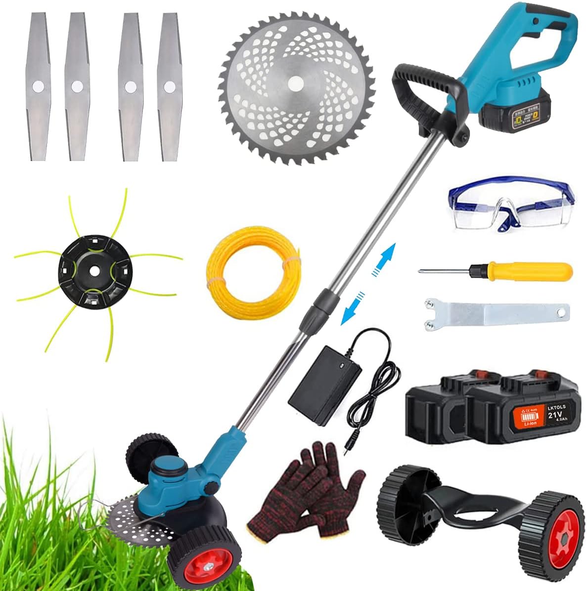 ZJS Blade Accessories (Electric Brush Cutter 24 V Electric Strimmer Should Be Purchased Separately) Metal Blade Accessories Used for Battery Powered Brush Cutter - Amazing Gadgets Outlet