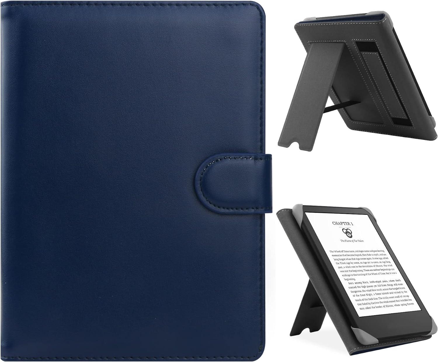 ZOENHWA Universal Case for 6",6.8" Kindle paperwhite E - reader, Compatible with Kobo Clara HD/Kindle 2022 & 2019/Kobo Clara 2E Leather Stand Cover for 6 - 6.8'' PocketBook/Tolino/Sony E - Book Reader - blue - Amazing Gadgets Outlet