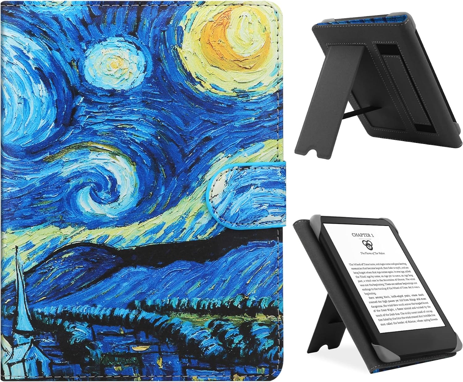 ZOENHWA Universal Case for 6",6.8" Kindle paperwhite E - reader, Compatible with Kobo Clara HD/Kindle 2022 2019/Kobo Clara 2E Leather Stand Cover for 6 - 6.8'' PocketBook/Tolino/Sony E - Book Reader - Tree - Amazing Gadgets Outlet