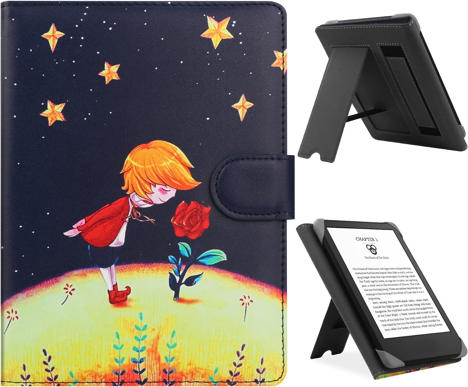 ZOENHWA Universal Case for 6",6.8" Kindle paperwhite E - reader, Compatible with Kobo Clara HD/Kindle 2022 2019/Kobo Clara 2E Leather Stand Cover for 6 - 6.8'' PocketBook/Tolino/Sony E - Book Reader - Tree - Amazing Gadgets Outlet