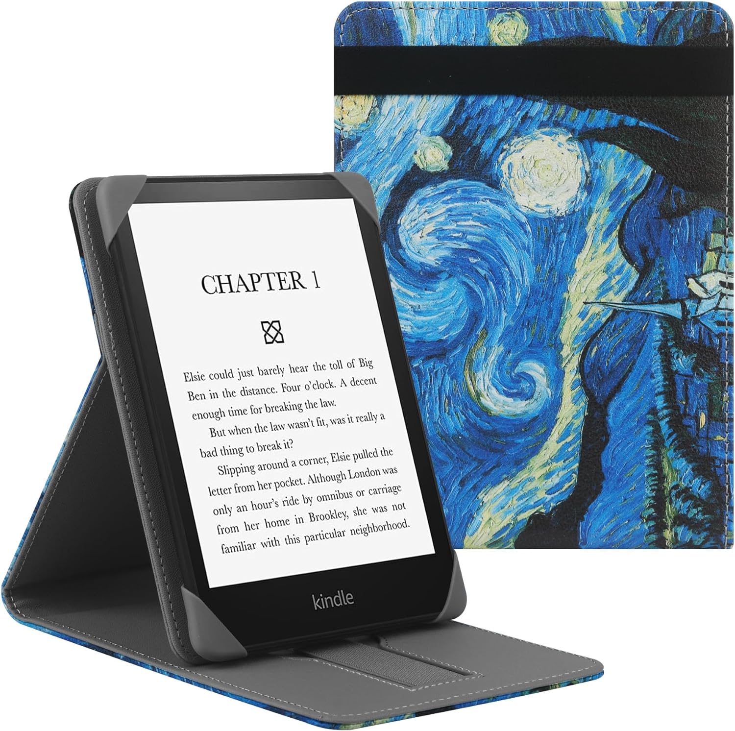 ZOENHWA Universal Case for 6.8" Paperwhite Compatible 6" All - new Kindle 2022 8 2019/Kobo Clara HD/Kobo Clara 2E Leather Stand Cover for 6 - 6.8" PocketBook/Tolino/Sony E - Book Reader,Flower - Amazing Gadgets Outlet