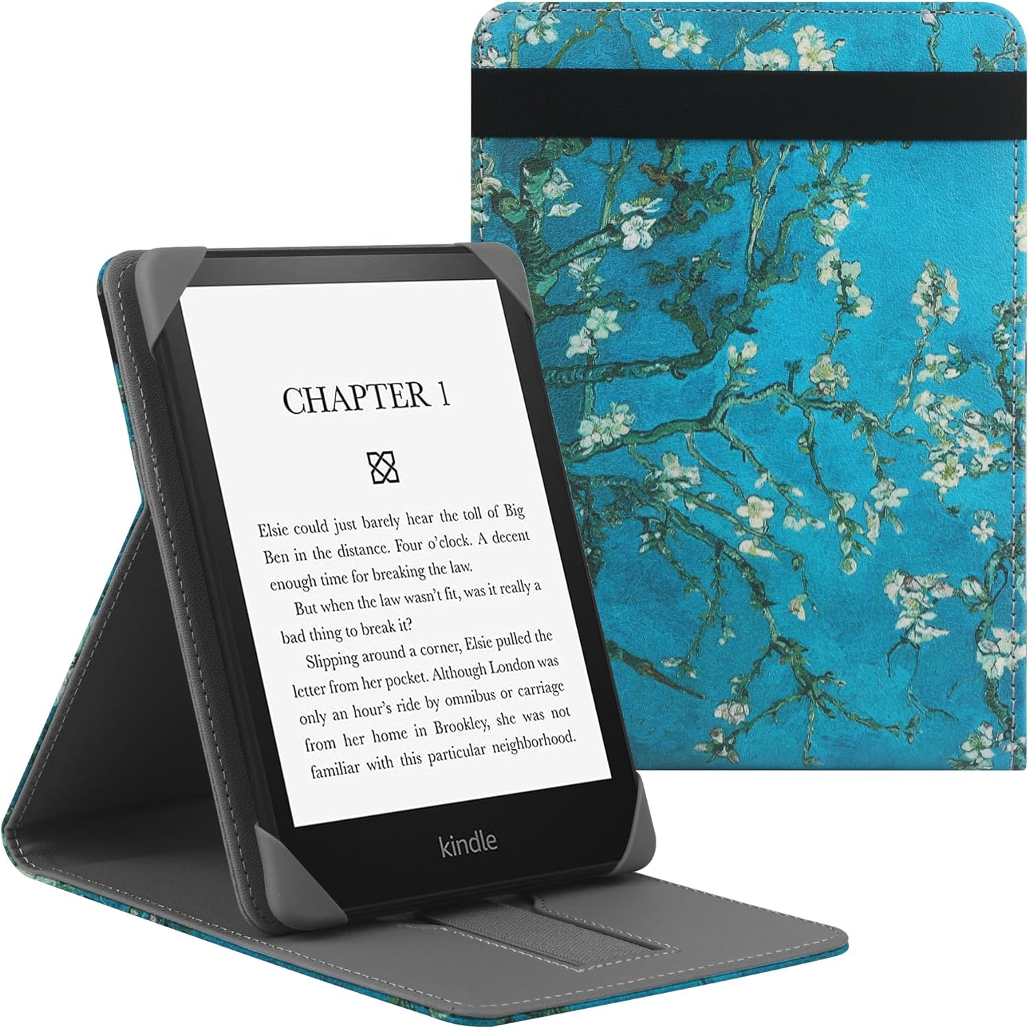 ZOENHWA Universal Case for 6.8" Paperwhite Compatible 6" All - new Kindle 2022 8 2019/Kobo Clara HD/Kobo Clara 2E Leather Stand Cover for 6 - 6.8" PocketBook/Tolino/Sony E - Book Reader,constellation - Amazing Gadgets Outlet