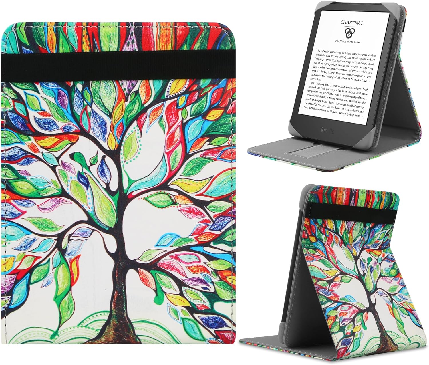 ZOENHWA Universal Case for 6.8" Paperwhite Compatible 6" All - new Kindle 2022 8 2019/Kobo Clara HD/Kobo Clara 2E Leather Stand Cover for 6 - 6.8" PocketBook/Tolino/Sony E - Book Reader,constellation - Amazing Gadgets Outlet