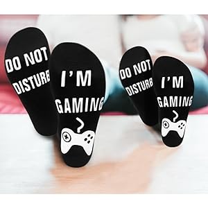 ZoomPlay Novelty Socks Funny Socks DO NOT DISTURB, I'M GAMING Socks, Gamer Socks, Birthday Present Christmas Gifts for Game Lovers Men Women Unisex, Without Gift Box - Amazing Gadgets Outlet