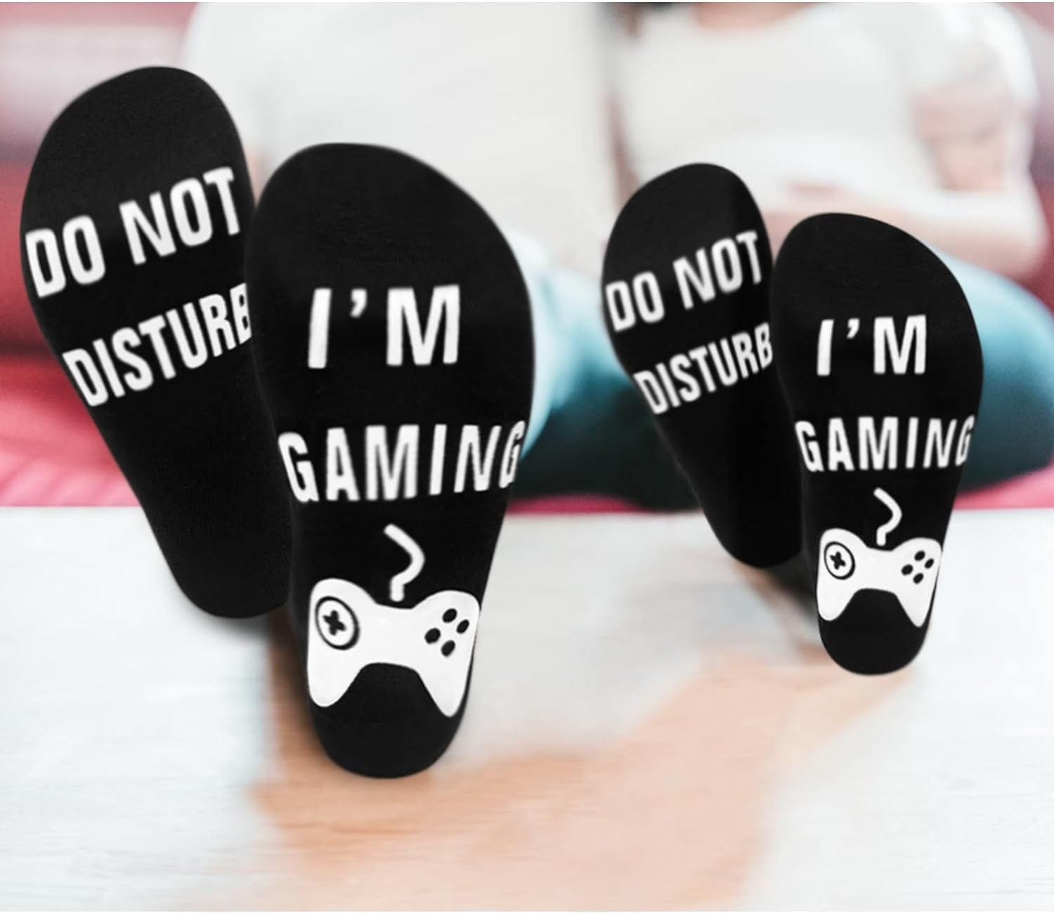 ZoomPlay Novelty Socks Funny Socks DO NOT DISTURB, I'M GAMING Socks, Gamer Socks, Birthday Present Christmas Gifts for Game Lovers Men Women Unisex, Without Gift Box - Amazing Gadgets Outlet