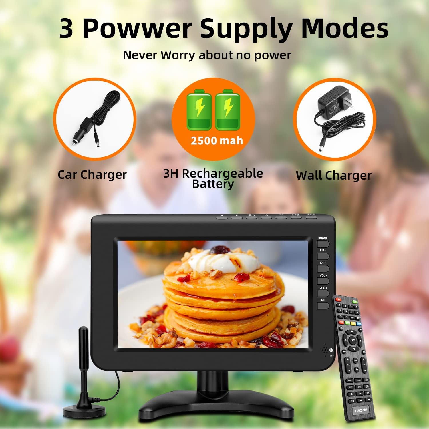 ZOSHING 10.1inch Small TV,Portable TV with Digital DVB - T2,IPS 720P Screen for USB,Freeview,H.265,DC/12Volt,HDMI,AV input,Rechargeable Battery TV for Mini Bedroom,Camping,Kitchen,Caravan   Import  Single ASIN  Import  Multiple ASIN ×Product custom - Amazing Gadgets Outlet