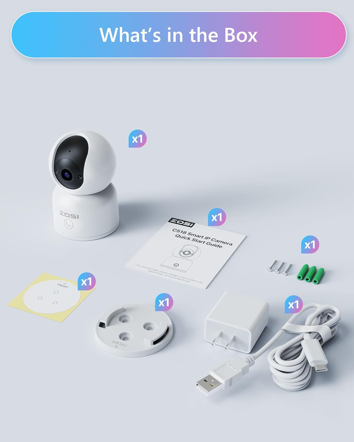 ZOSI C518 2K 3MP Pan/Tilt Security Camera,360° Views Baby/Pet Dog Monitor,2.4G/5G Dual - Band WiFi Indoor Cam with App,Smart Person Detection,2 Way Aud,Cloud & SD Card Storage,Works with Alexa - Amazing Gadgets Outlet