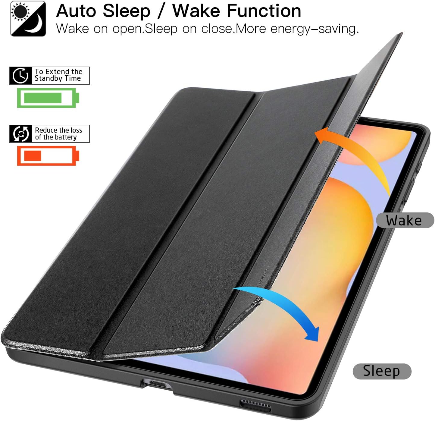 ZtotopCase Case for Samsung Galaxy Tab S6 Lite 10.4 2024/2022/2020, Ultra Thin Lightweight Smart Cover, with Pen Holder, with Auto Sleep/Wake Function, for Galaxy Tab S6 Lite 10.4 Inch Tablet, Black - Amazing Gadgets Outlet